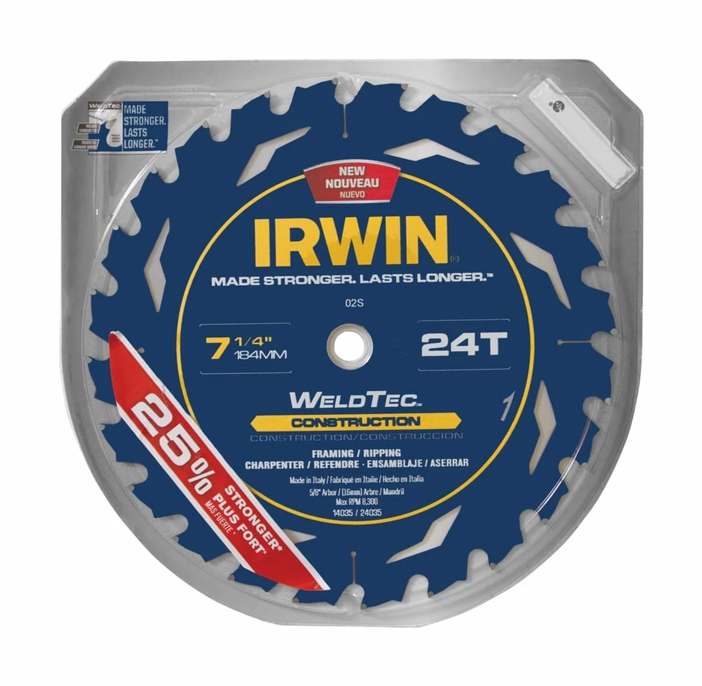 IRWIN Circular Saw Blades Marathon with Weldtec 7-1/4-in 24-Tooth Carbide Circular Saw Blade 3 IRWIN Circular Saw Blades Marathon with Weldtec 7-1/4-in 24-Tooth Carbide Circular Saw Blade
