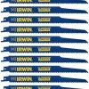 IRWIN Reciprocating Saw Blades 10-Pack Bi-Metal 9-in 6-TPI Wood/Nail Embedded Cutting Reciprocating Saw Blade -Irwin Fashion Outlet 04044230