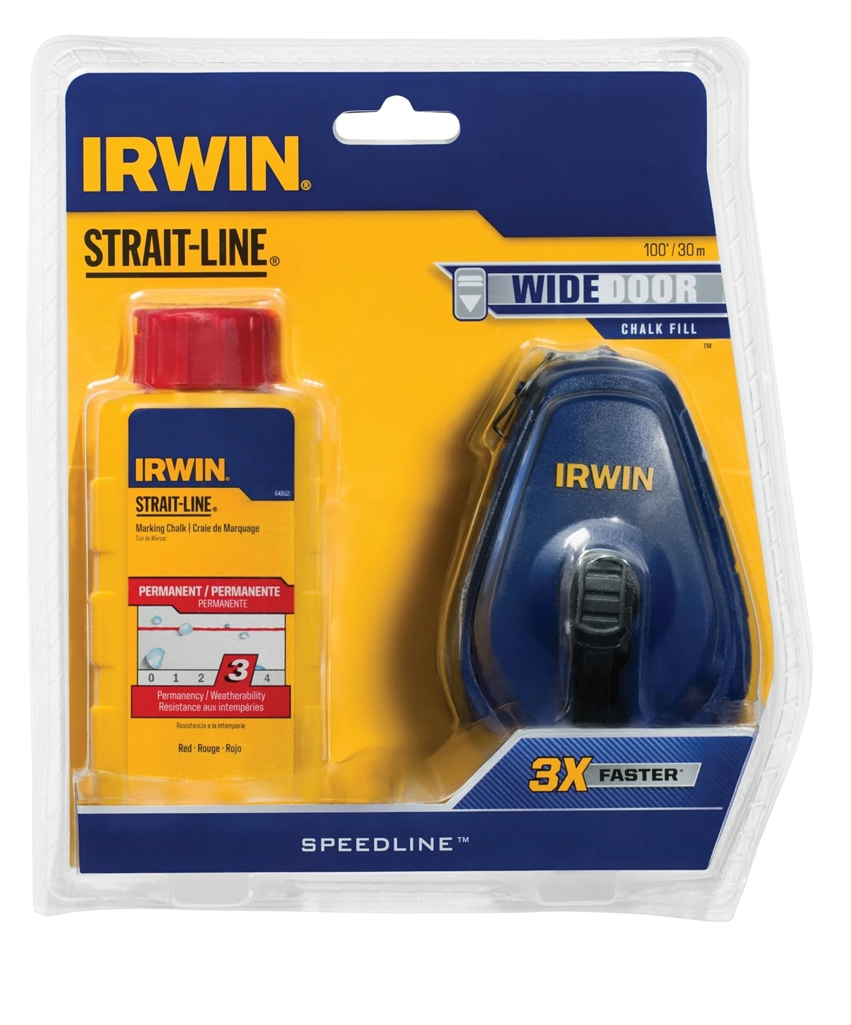 IRWIN Chalk Reels STRAIT-LINE SPEEDLINE 100-ft Chalk Reel 3 IRWIN Chalk Reels STRAIT-LINE SPEEDLINE 100-ft Chalk Reel