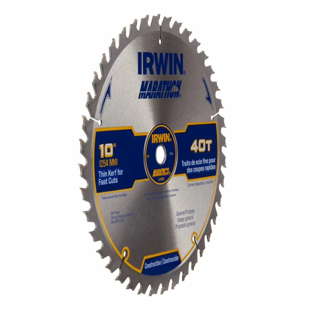 IRWIN Circular Saw Blades Marathon 10-in 40-Tooth Carbide Miter/Table Saw Blade 5 IRWIN Circular Saw Blades Marathon 10-in 40-Tooth Carbide Miter/Table Saw Blade - Image 3