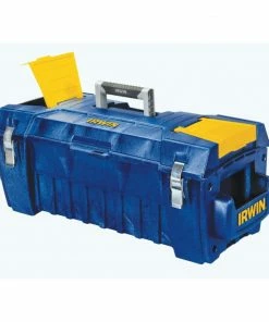 IRWIN Portable Tool Boxes 29-in Blue Resin Lockable Tool Box