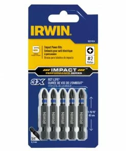 IRWIN Impact Driver Bits 5-Piece 1/4-in x 1-15/16-in Phillips Impact Driver Bit