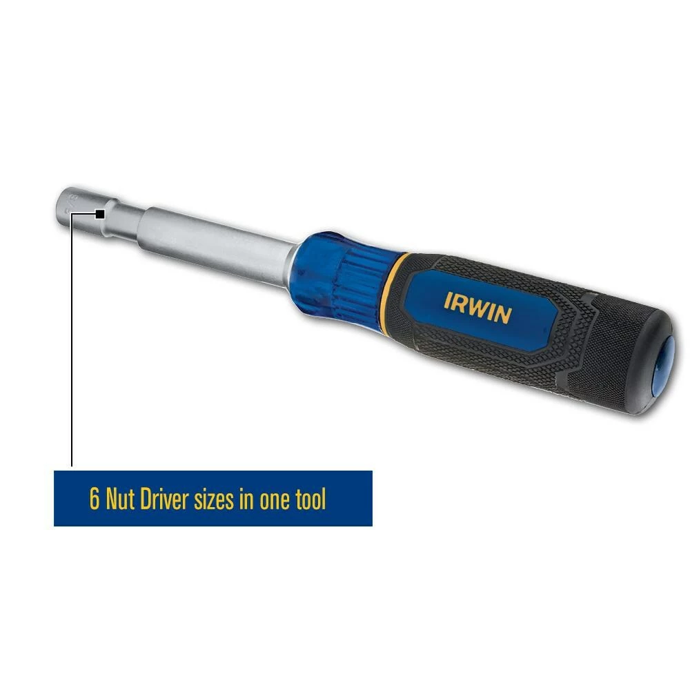 IRWIN Nut Drivers 1/4-in; 5/16-in; 11/32-in; 3/8-in; 7/16-in; 1/2-in 1-7/8-in SAE Hex Nut Driver 6 IRWIN Nut Drivers 1/4-in; 5/16-in; 11/32-in; 3/8-in; 7/16-in; 1/2-in 1-7/8-in SAE Hex Nut Driver - Image 4