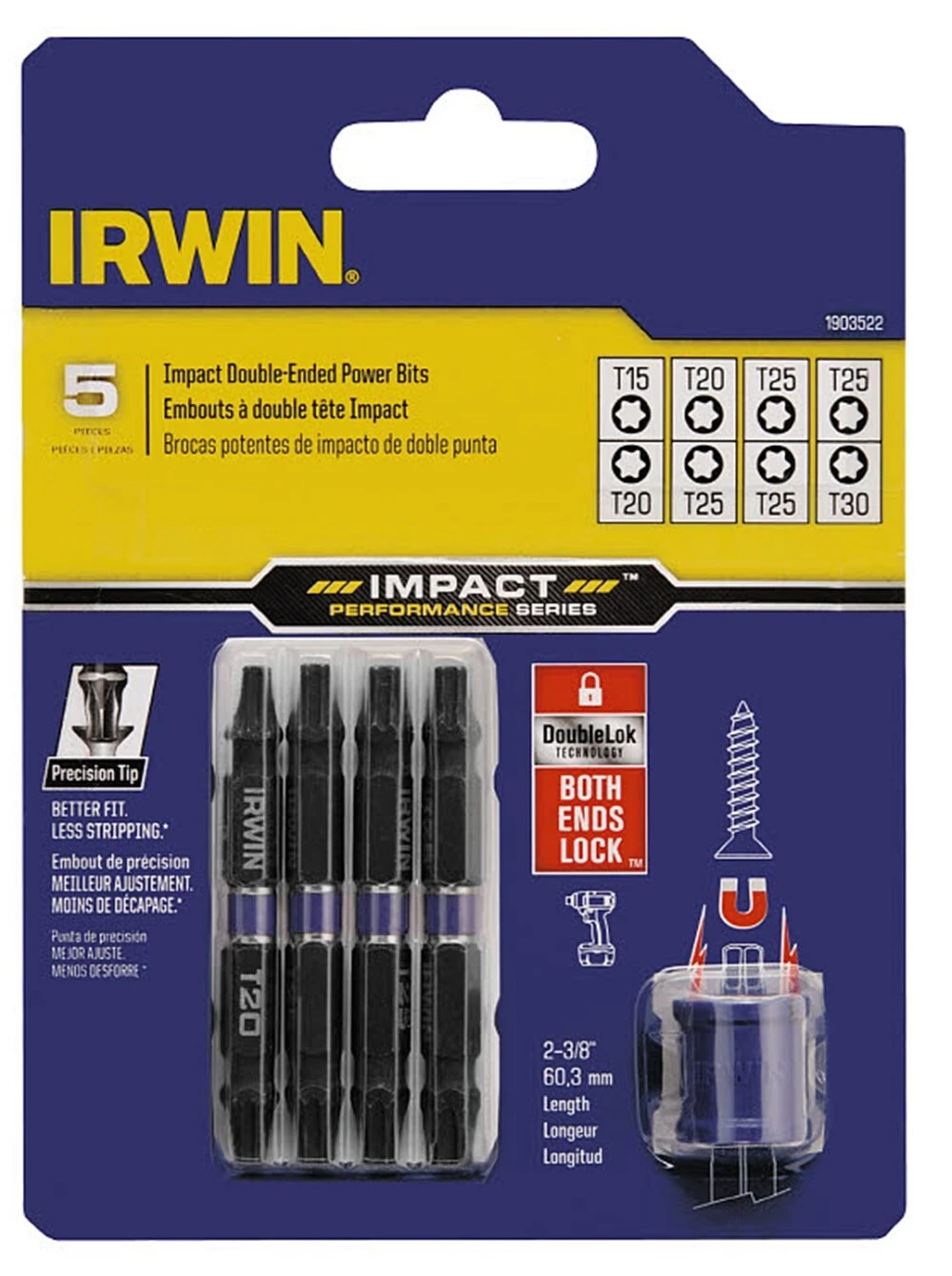 IRWIN Impact Driver Bits 5-Piece Impact Driver Bit Set 4 IRWIN Impact Driver Bits 5-Piece Impact Driver Bit Set - Image 2