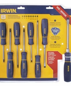 IRWIN Screwdrivers 8-Piece Plastic Handle Set Screwdriver Set