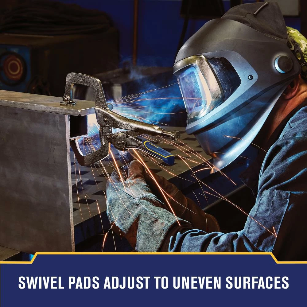 IRWIN VISE-GRIP Reduced Hand Span Fast Release 11-in Welding C-clamp Locking Pliers Swivel Tips 7 IRWIN VISE-GRIP Reduced Hand Span Fast Release 11-in Welding C-clamp Locking Pliers Swivel Tips - Image 5