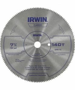 IRWIN Circular Saw Blades Classic 7-1/4-in 140-Tooth Carbide Circular Saw Blade