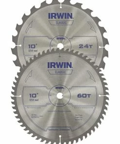 IRWIN Circular Saw Blades Classic 2-Pack 10-in Set Carbide Circular Saw Blade Set