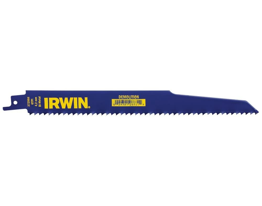 IRWIN Reciprocating Saw Blades Bi-Metal 9-in 6-TPI Demolition Reciprocating Saw Blade 3 IRWIN Reciprocating Saw Blades Bi-Metal 9-in 6-TPI Demolition Reciprocating Saw Blade