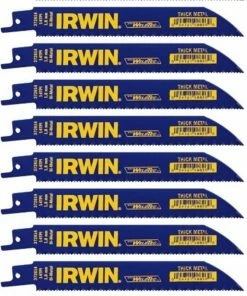 IRWIN Reciprocating Saw Blades 10-Pack Bi-Metal 6-in 14-TPI Metal Cutting Reciprocating Saw Blade
