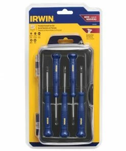 IRWIN Screwdrivers Precision 5-Piece Plastic Handle Magnetic Set Screwdriver Set