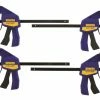IRWIN Clamps QUICK-GRIP 4-Pack 6-in Medium-Duty One Handed Bar Clamp
