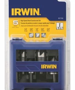 IRWIN Twist Drill Bits 5-Piece Assorted x Set Black Oxide Coated Hss Twist Drill Bit Set -Irwin Fashion Outlet 14643338
