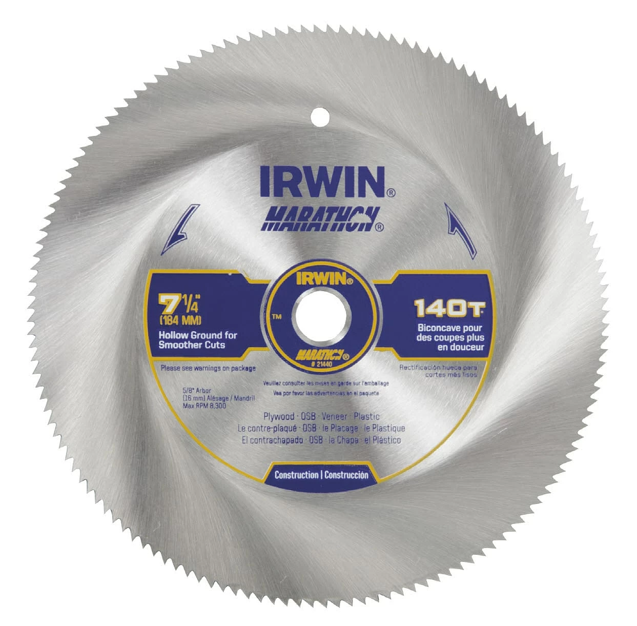 IRWIN Circular Saw Blades Marathon 7-1/4-in 140-Tooth Continuous Carbon Circular Saw Blade 3 IRWIN Circular Saw Blades Marathon 7-1/4-in 140-Tooth Continuous Carbon Circular Saw Blade
