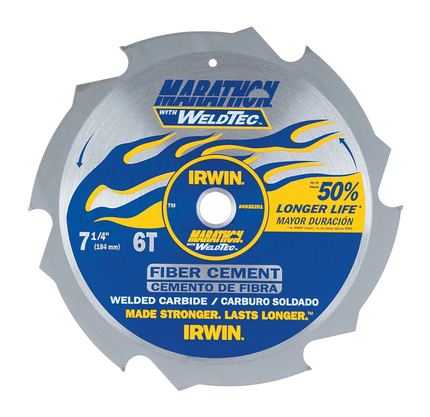 IRWIN Circular Saw Blades Marathon with Weldtec 7-1/4-in 6-Tooth Tungsten Carbide-tipped Steel Circular Saw Blade 3 IRWIN Circular Saw Blades Marathon with Weldtec 7-1/4-in 6-Tooth Tungsten Carbide-tipped Steel Circular Saw Blade
