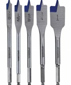 IRWIN Woodboring Drill Bits 5-Piece Assorted Woodboring Spade Drill Bit Set