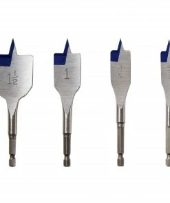 IRWIN Woodboring Drill Bits 4-Piece 1/4-in Woodboring Spade Drill Bit Set