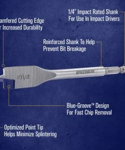 IRWIN Woodboring Drill Bits Standard Length 7/16-in Woodboring Spade Drill Bit -Irwin Fashion Outlet 17486327
