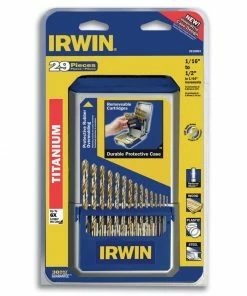 IRWIN Twist Drill Bits 29-Piece Assorted x Set Titanium Twist Drill Bit Set -Irwin Fashion Outlet 18258747