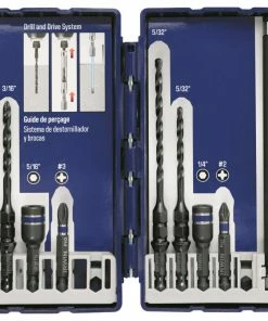 IRWIN Masonry Drill Bits 9-Piece x Set Carbide Masonry Drill Bit Set for Rotary Drill/Impact Driver