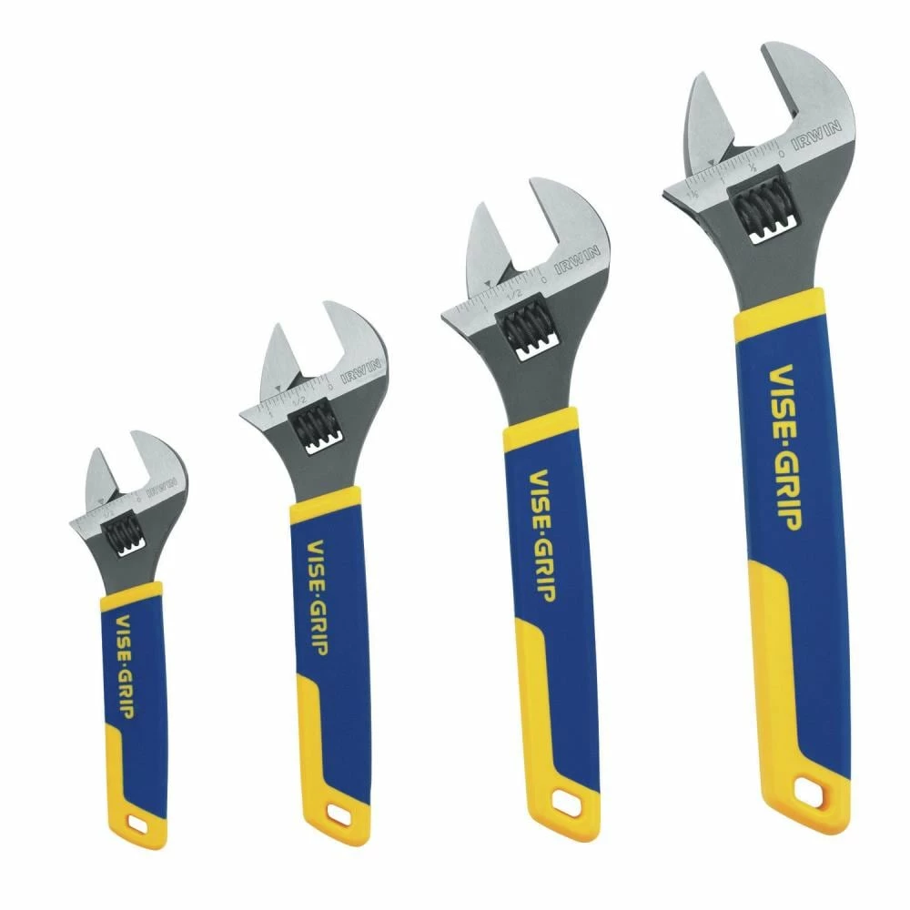 IRWIN Adjustable Wrenches VISE-GRIP 4-Piece 12-in Steel Adjustable Wrench Set 3 IRWIN Adjustable Wrenches VISE-GRIP 4-Piece 12-in Steel Adjustable Wrench Set