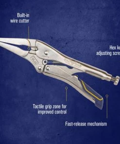 IRWIN VISE-GRIP Fast Release 9-in Long Nose Locking Pliers with Wire Cutter -Irwin Fashion Outlet 18313243