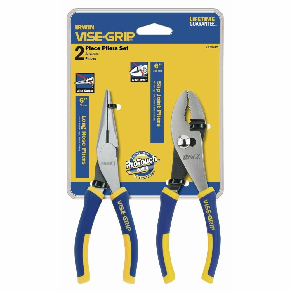 IRWIN Plier Sets VISE-GRIP ProPliers 2-Pack Assorted Plier Set 3 IRWIN Plier Sets VISE-GRIP ProPliers 2-Pack Assorted Plier Set