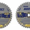 IRWIN Circular Saw Blades Irwin Marathon Large Diameter Saw Blades Marathon 2-Pack 12-in 40-Tooth Tungsten Carbide-tipped Steel Miter Saw Blade Set -Irwin Fashion Outlet 44096168