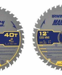 IRWIN Circular Saw Blades Irwin Marathon Large Diameter Saw Blades Marathon 2-Pack 12-in 40-Tooth Tungsten Carbide-tipped Steel Miter Saw Blade Set