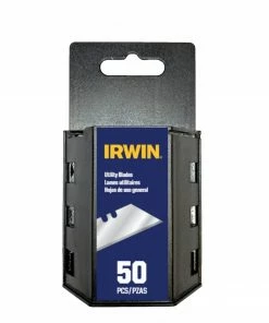 IRWIN Replacement Utility Blades Carbon Steel 3/4-in Hook Utility Razor Blade(50-Pack)